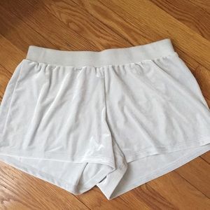 Aerie silver velvet shorts